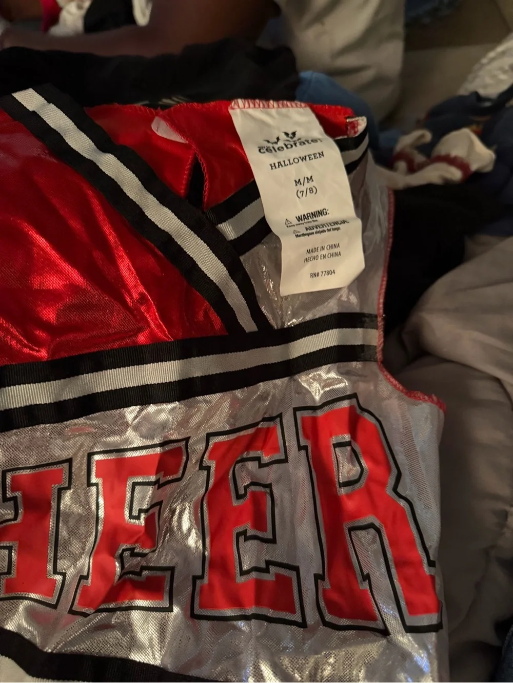 Halloween Cheer Costume: It Red and Silver Cheerleader Dress